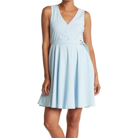 Lucy Paris Blue Sleeveless Fit-and-flare Dress Size Small US 4/6 - Picture 3 of 11
